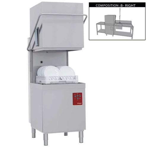 Vaatwasser met kap samengesteld uit: